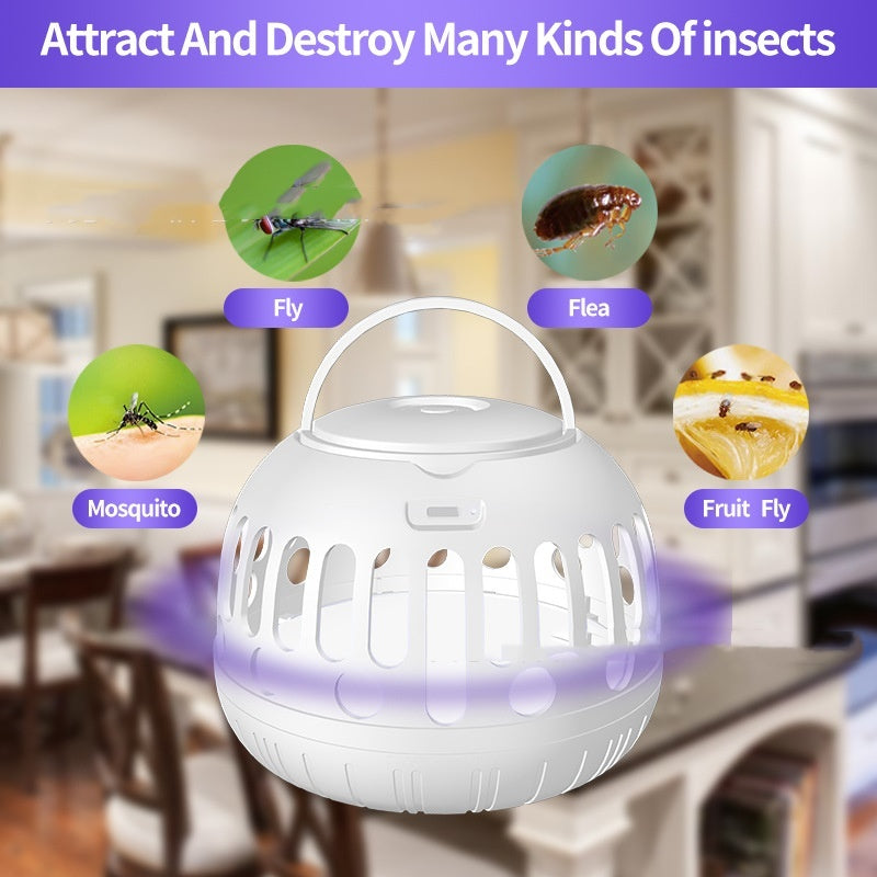 USB Charging Multifunctional Insect Killer Purple Light Trap Lamp