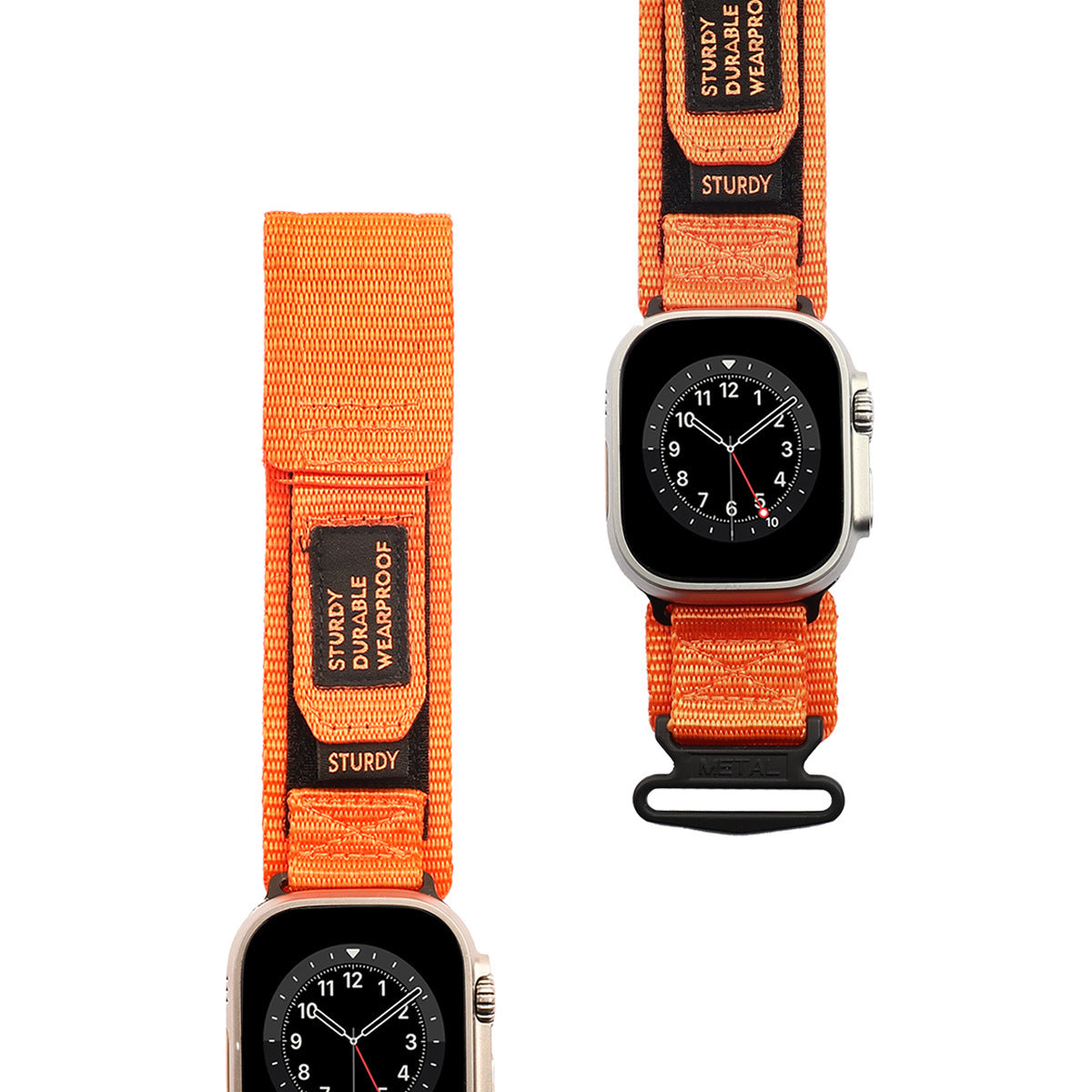 Mountaineering Nylon Canvas Sports Velcro Strap for Apple Watch