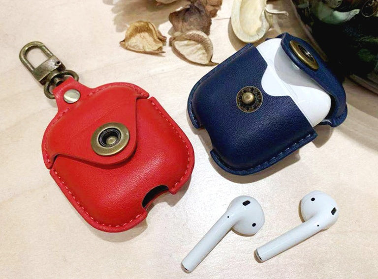 Compatible with Apple, AirPods leather earphone cover