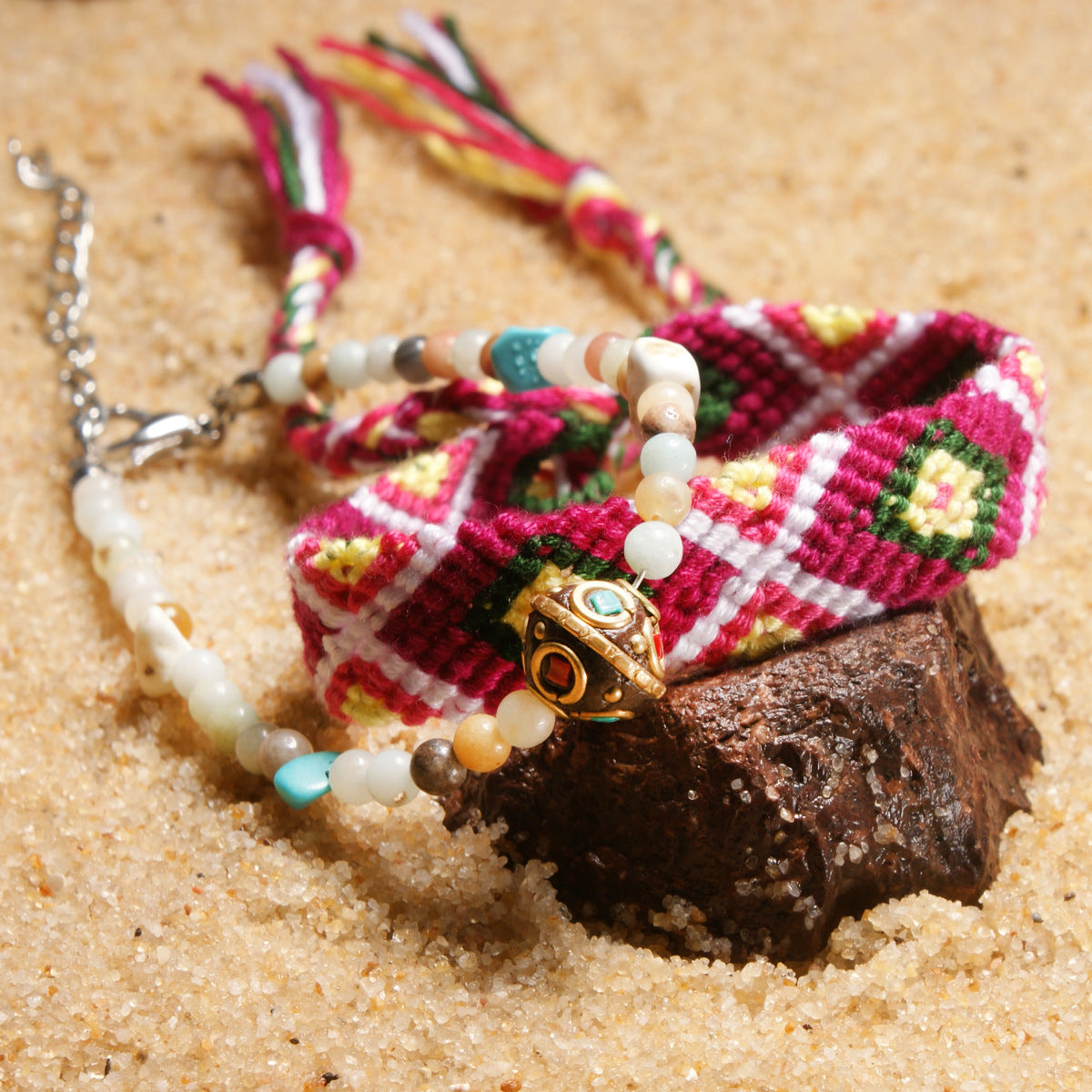 Hand-woven Beach Ladies Yoga Anklet