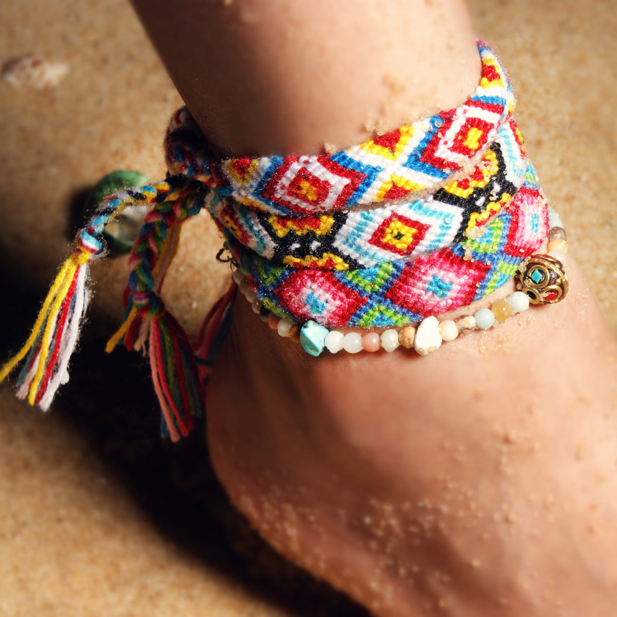 Hand-woven Beach Ladies Yoga Anklet