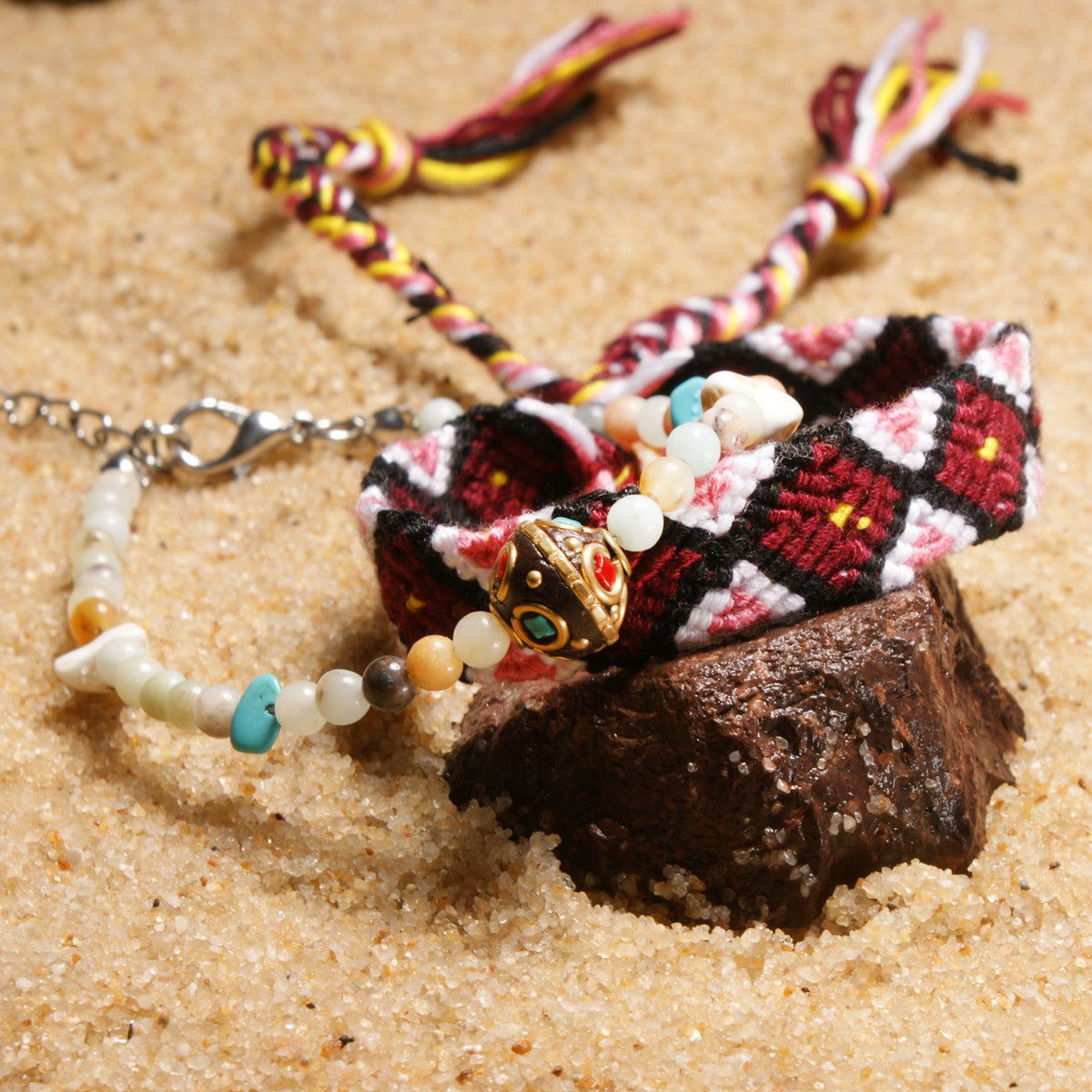 Hand-woven Beach Ladies Yoga Anklet