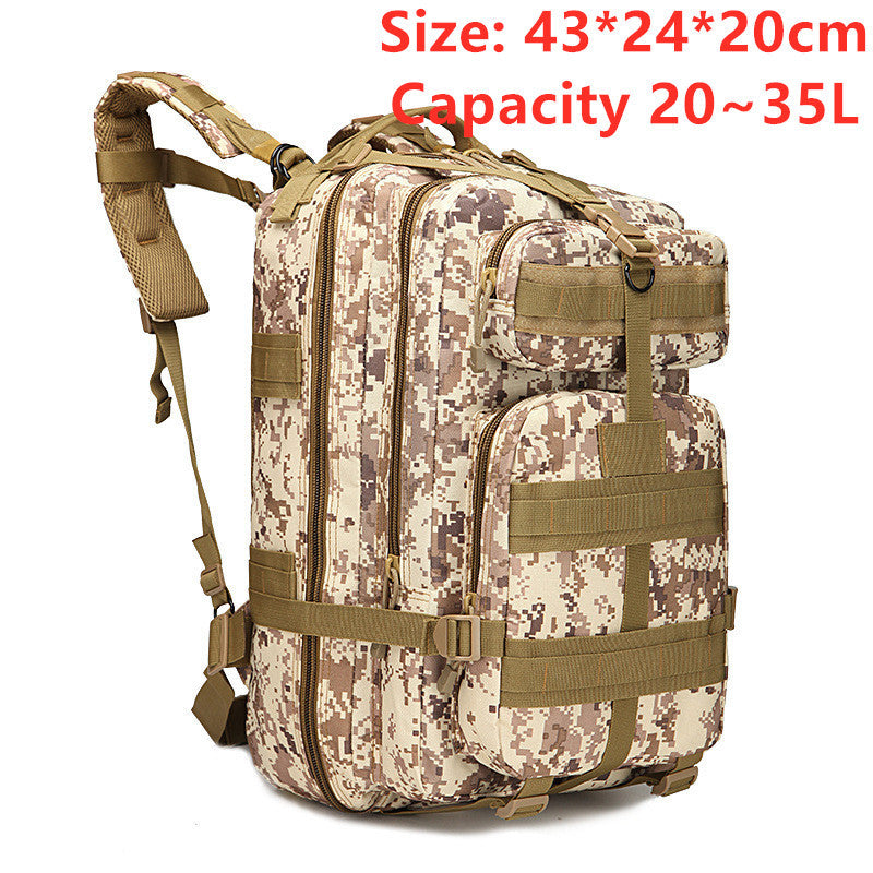 Sports outdoor mountaineering travel double shoulder knapsack camping army camouflage pack tactical backpack 45L large 3P Backpack