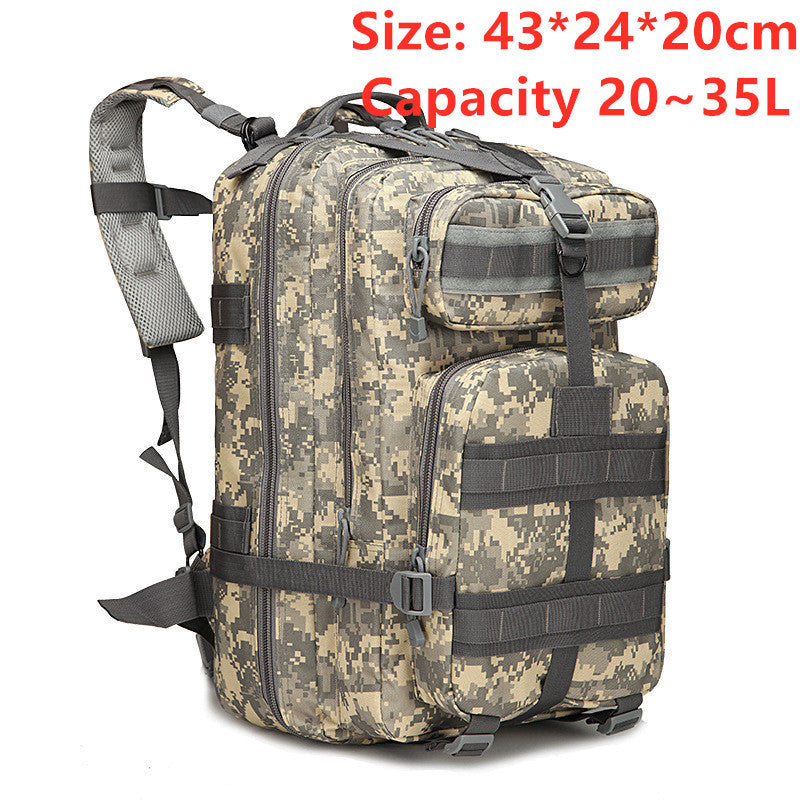 Sports outdoor mountaineering travel double shoulder knapsack camping army camouflage pack tactical backpack 45L large 3P Backpack