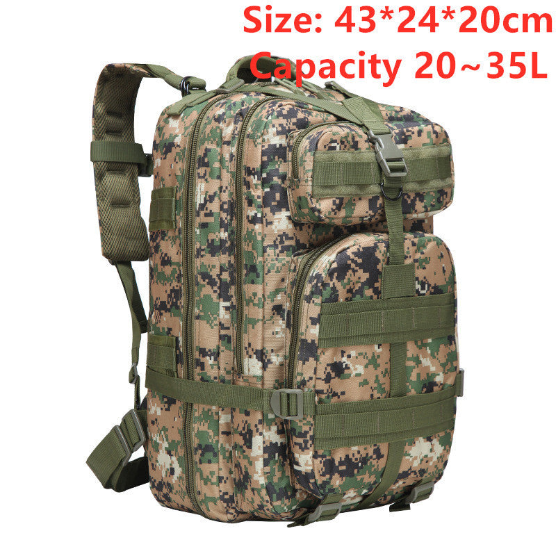 Sports outdoor mountaineering travel double shoulder knapsack camping army camouflage pack tactical backpack 45L large 3P Backpack