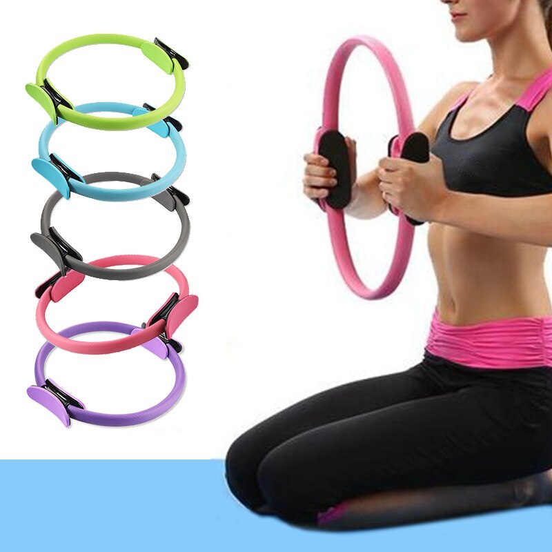 Yoga Fitness Pilates Ring Women Girls Circle Magic Dual Exercise Home Gym Workout Sports Lose Weight Body Resistance