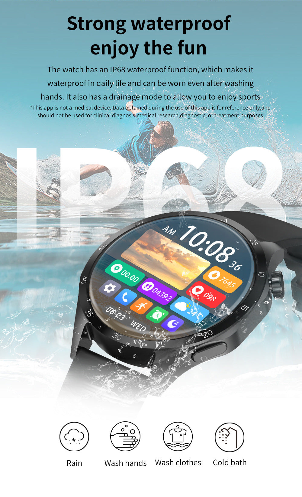 Sport Smart Watch Bluetooth Calling Waterproof