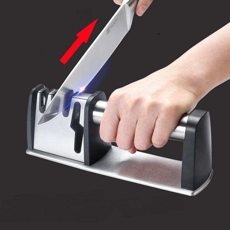 4 In 1 Knife Sharpener 3 Stages Kitchen Grinding Machine Professional Knife Sharpening Tools Household Quick Sharpening Stone