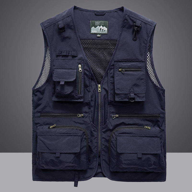 Men's Casual Outdoor Multi-pocket Fishing Photography Vest