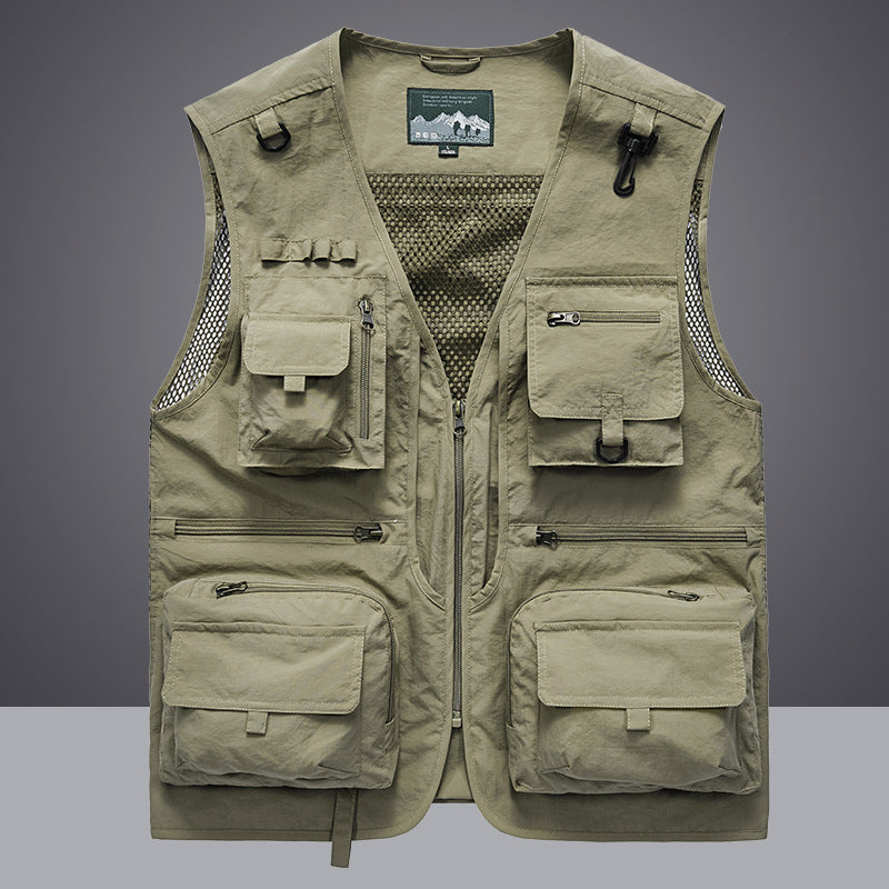 Men's Casual Outdoor Multi-pocket Fishing Photography Vest