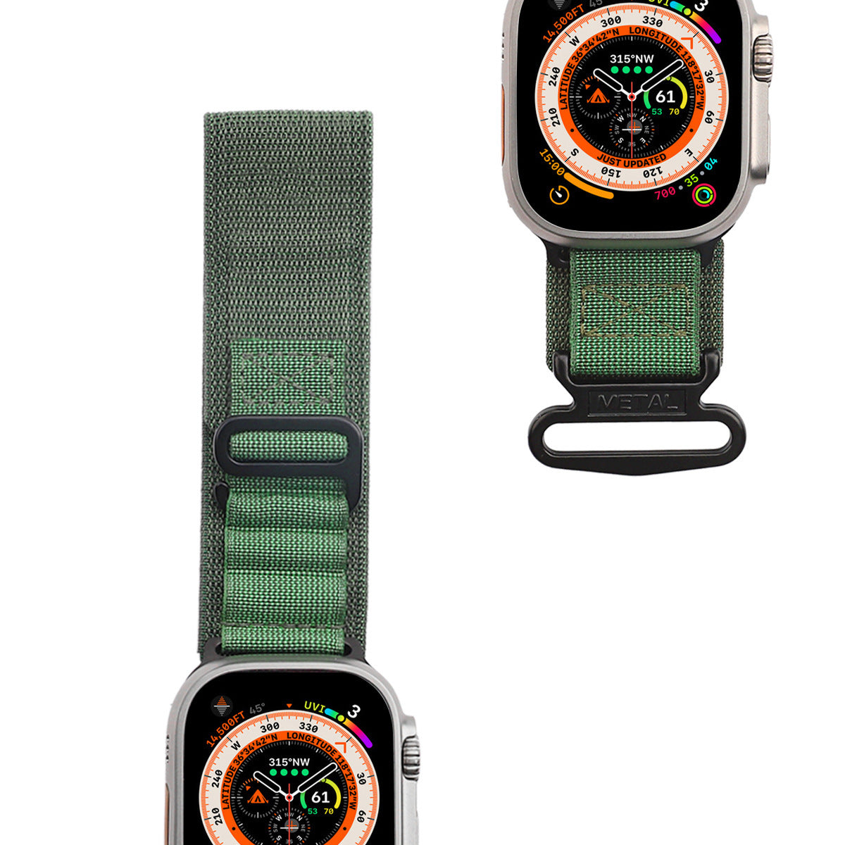 Mountaineering Nylon Canvas Sports Velcro Strap for Apple Watch