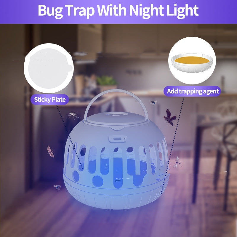 USB Charging Multifunctional Insect Killer Purple Light Trap Lamp