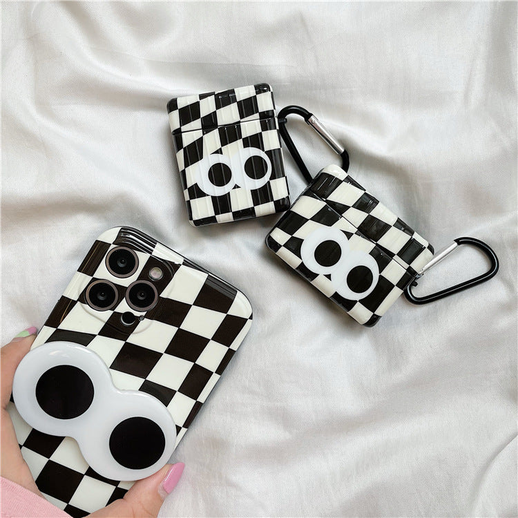 Compatible with Apple, Checkerboard Lattice Eye Airpods Protective Cover