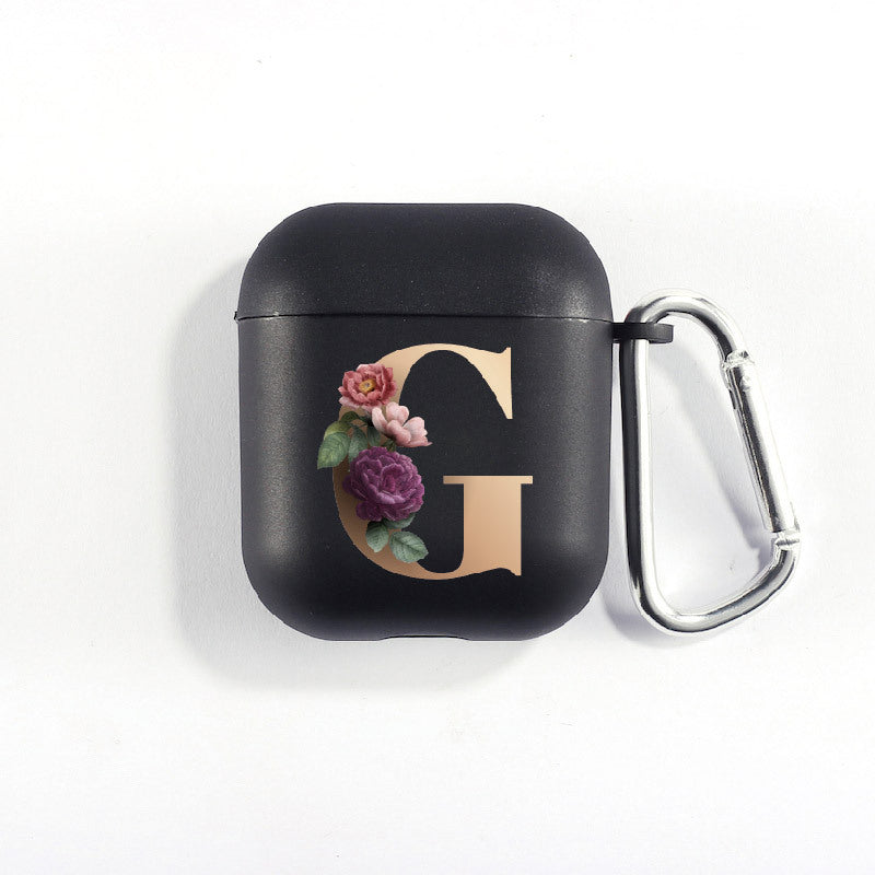 Matte Black Alphabet Airpods Case