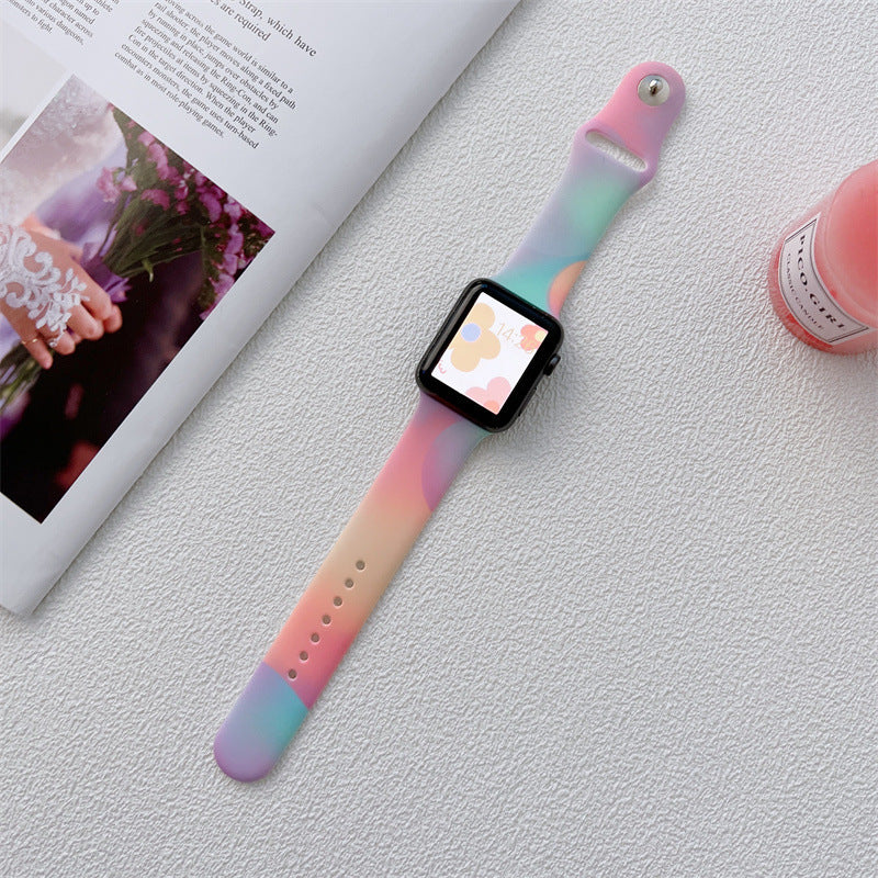 Smart Watch Aurora Colorful Silicone Strap