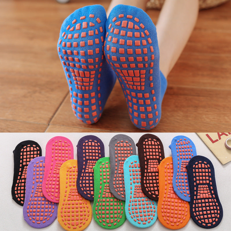 Non-slip Cotton Yoga Trampoline Floor Socks