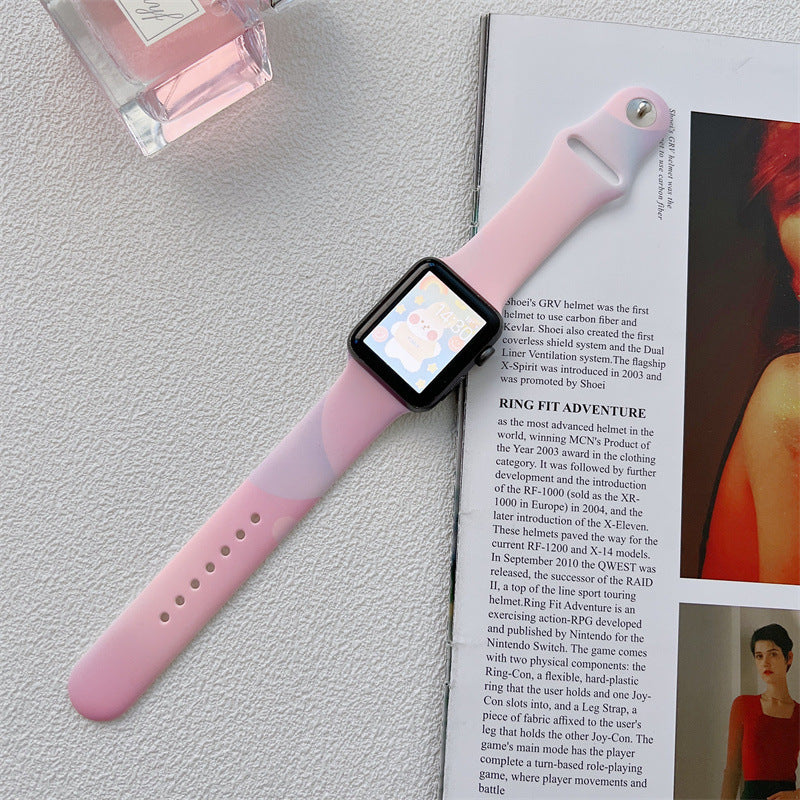 Smart Watch Aurora Colorful Silicone Strap