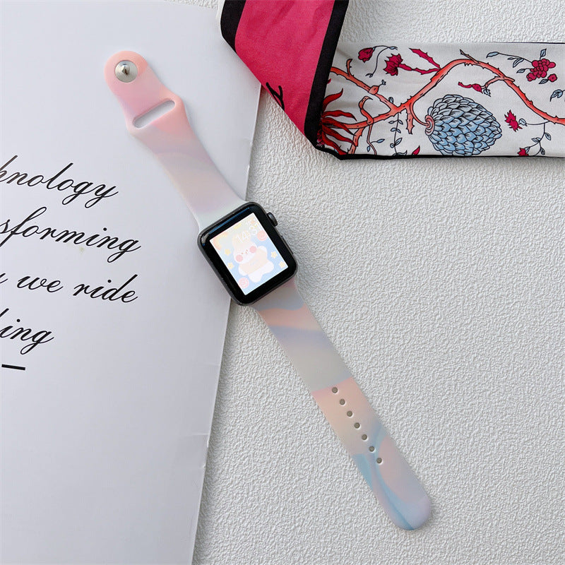 Smart Watch Aurora Colorful Silicone Strap