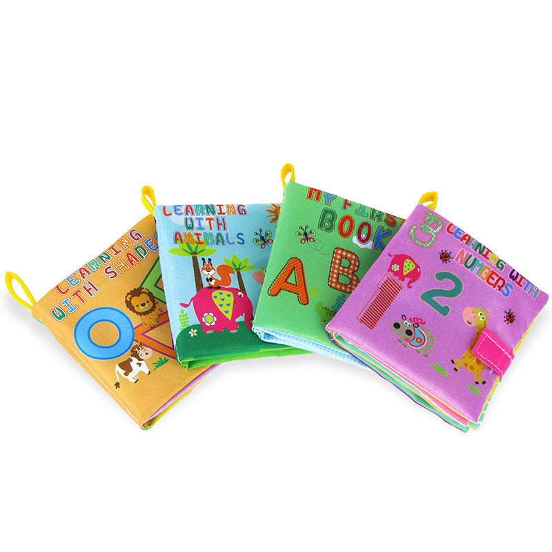 4 Style Baby Toys Soft Cloth Books Rustle Sound Infant Educational Stroller Rattle Toy Newborn Crib Bed Baby Toys 0-36 Months