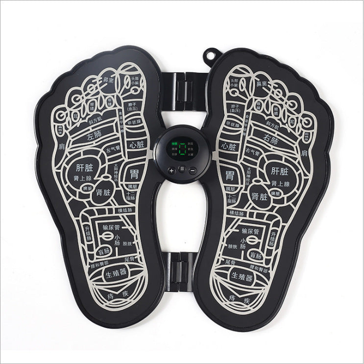 Portable massage foot pad