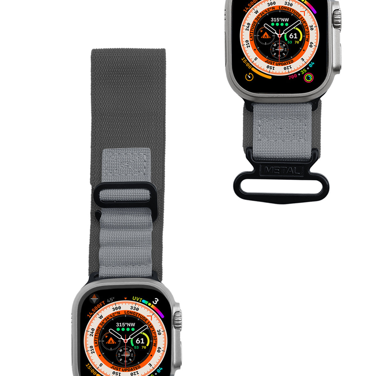 Mountaineering Nylon Canvas Sports Velcro Strap for Apple Watch