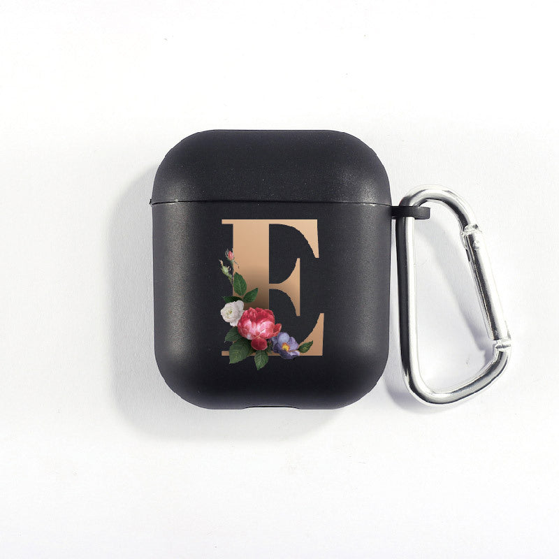 Matte Black Alphabet Airpods Case