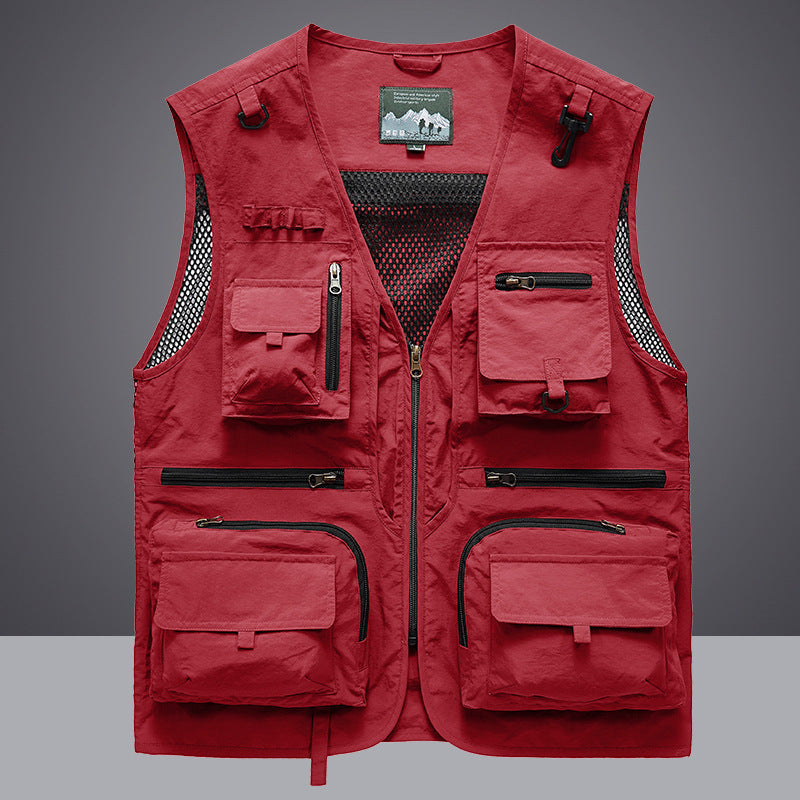 Men's Casual Outdoor Multi-pocket Fishing Photography Vest