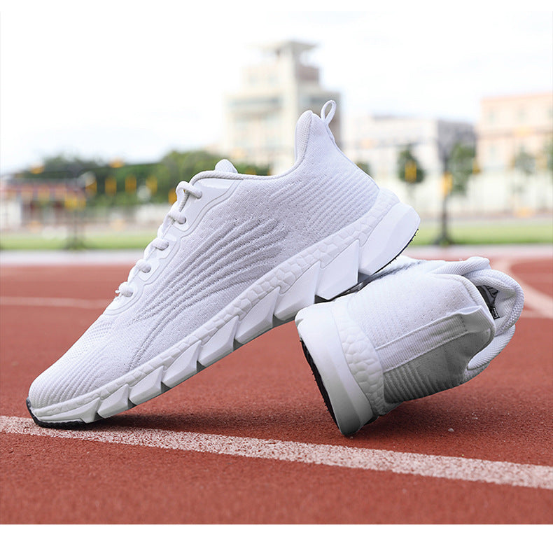 Men's And Women's Flying Woven Breathable Running Shoes