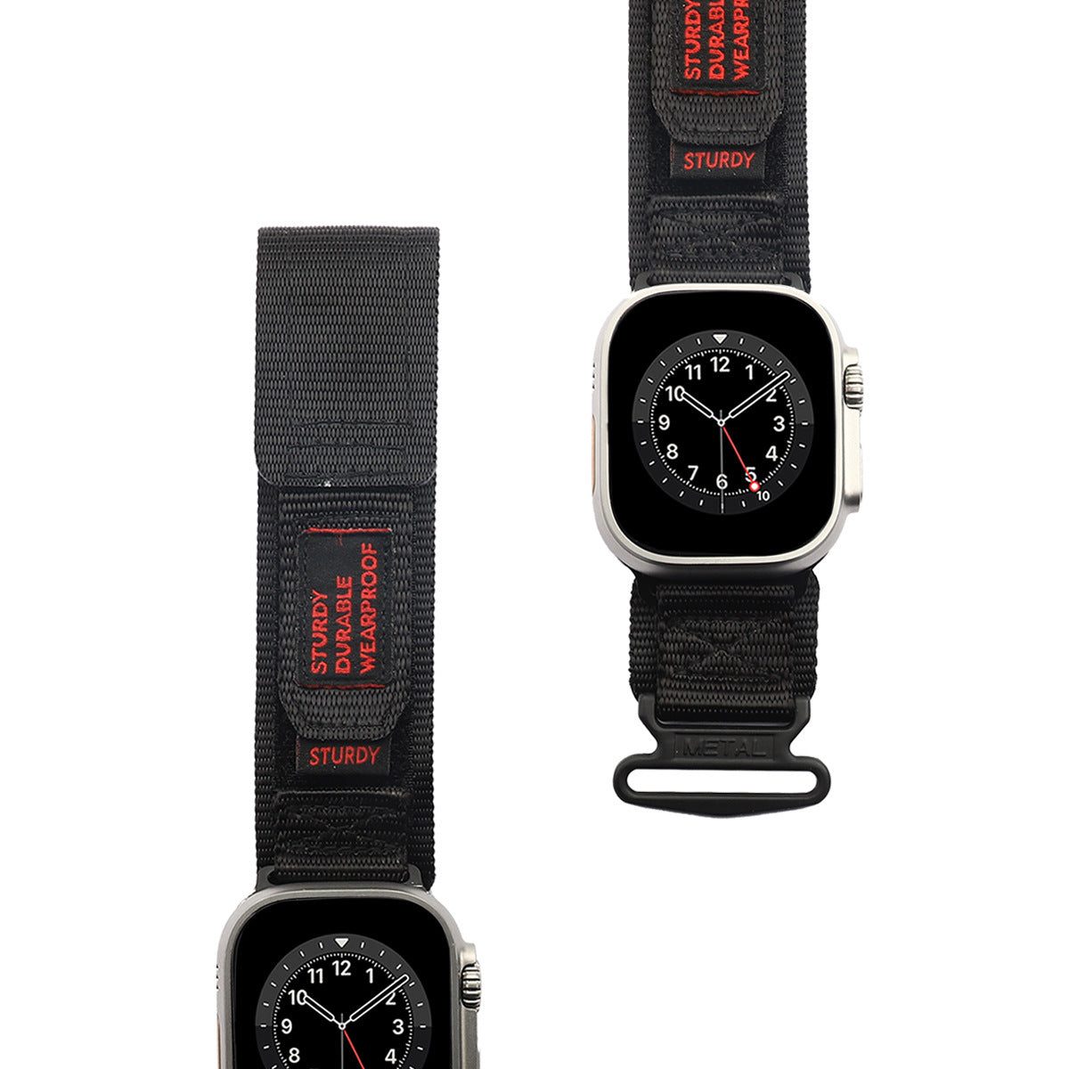 Mountaineering Nylon Canvas Sports Velcro Strap for Apple Watch