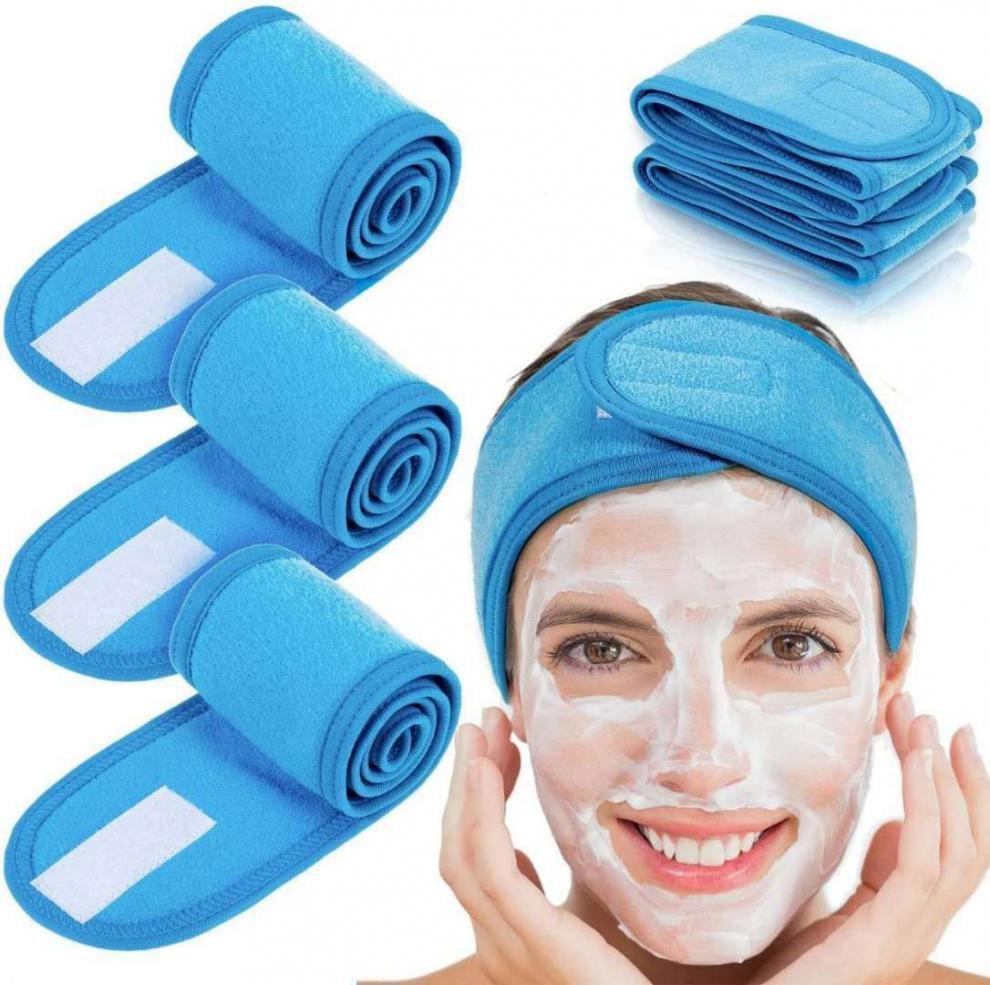 Hook & Loop Band Face Washing Female Yoga Headband Internet Celebrity Makeup Mask Headband Beauty Salon Hair Towel