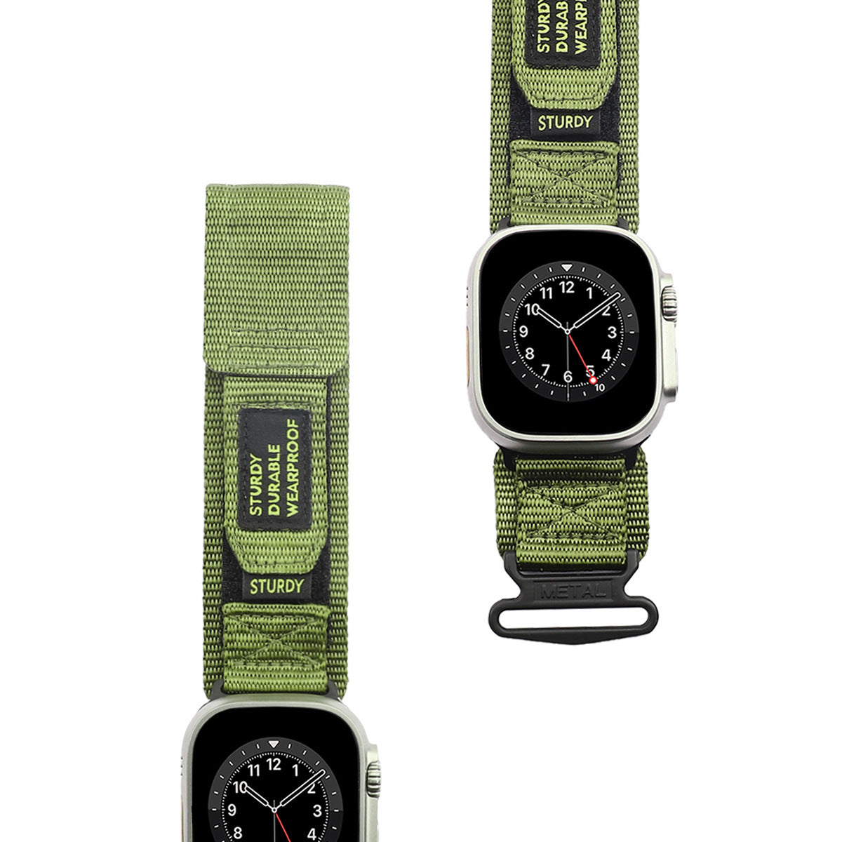 Mountaineering Nylon Canvas Sports Velcro Strap for Apple Watch