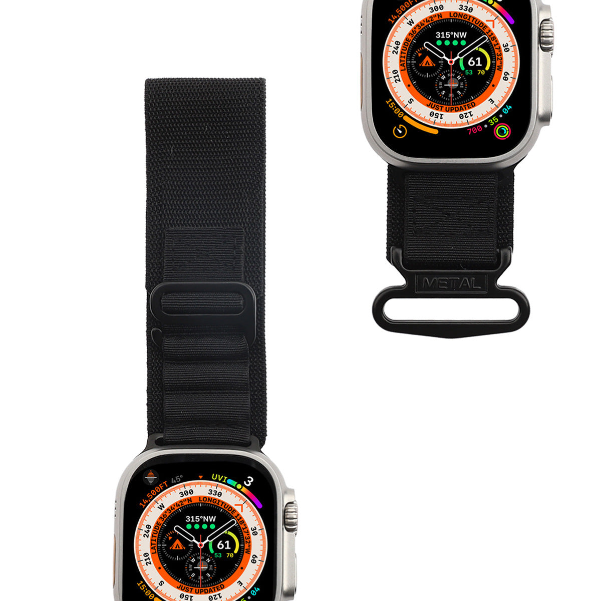 Mountaineering Nylon Canvas Sports Velcro Strap for Apple Watch