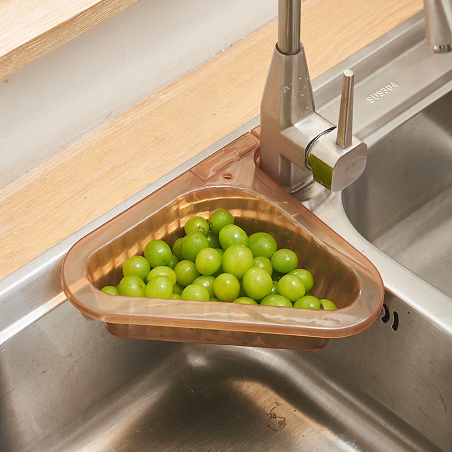 New Kitchen Leftover Sink Strainer Sink Swan Drain Basket General Fruit Vegetable Drain Basket Adjustable Drain Basket