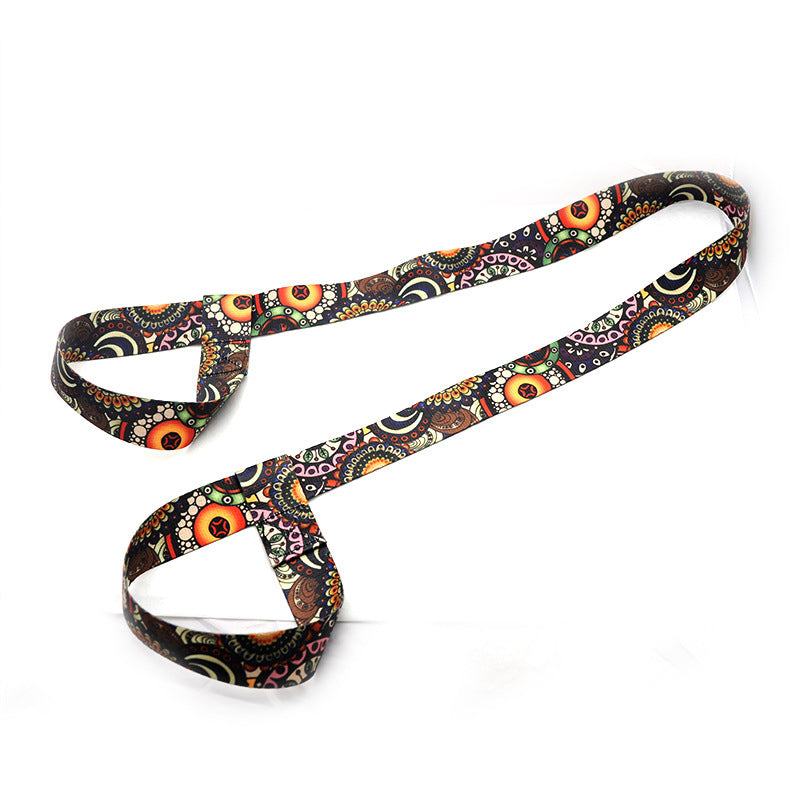 Factory Direct Sales Digital Printing Yoga Mat Strap Nylon Colorful Ratchet Tie Down Storage Belt Rope Yoga Stretch Belt