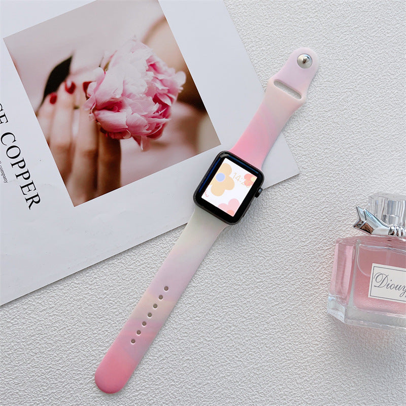 Smart Watch Aurora Colorful Silicone Strap