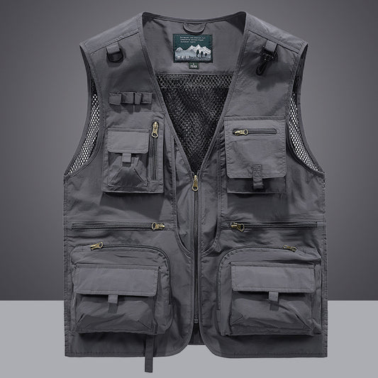 Men's Casual Outdoor Multi-pocket Fishing Photography Vest