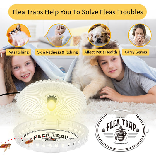 Shell Shape Flea Lamp Pet Household Flea Trap Trapper