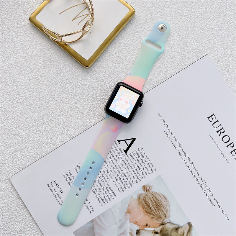 Smart Watch Aurora Colorful Silicone Strap