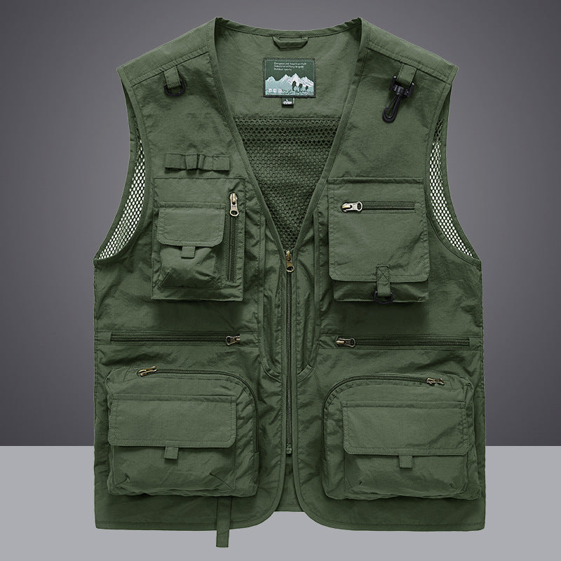 Men's Casual Outdoor Multi-pocket Fishing Photography Vest